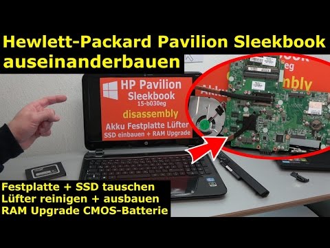 HP Pavilion Sleekbook 15 Notebook öffnen HDD SSD RAM Lüfter - Hewlett-Packard Windows 10 - [4K]