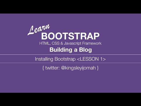 Bootstrap 3 Tutorials [COMPLETE] - Building a blog video for beginners tut # 1