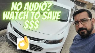 2017 Chevy Malibu No Audio from Radio or Blinkers. U0186 Lost Communication with speaker amplifier