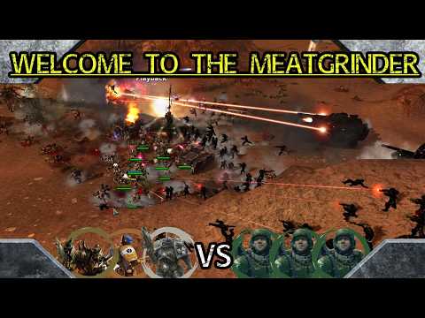 Dawn of War DE Soulstorm: 3 vs 3 Imperial Guard vs Orks, Tau, Chaos Space Marines