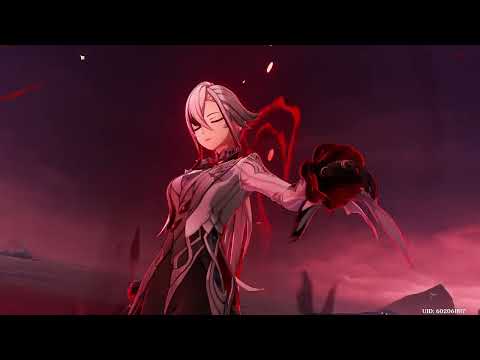 Arlecchino opening the gate into the Crimson Moon abyss - Patch 6.1