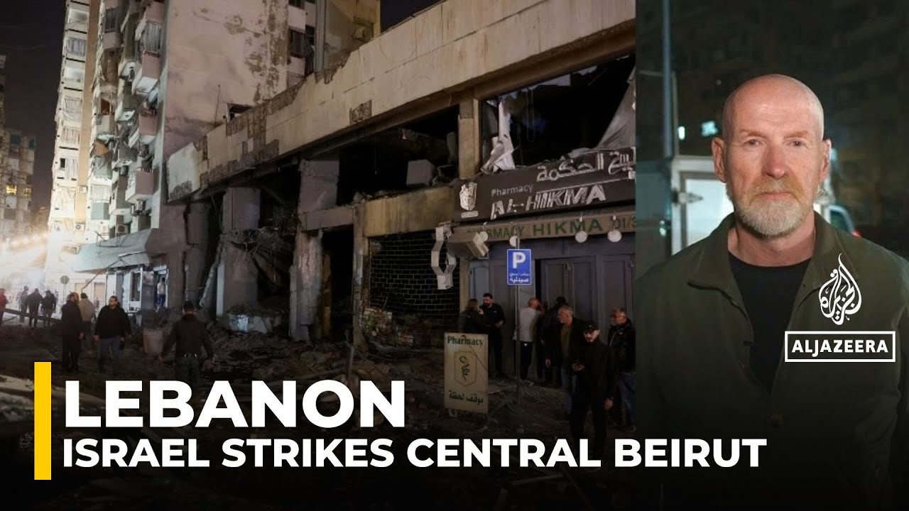 Israel strikes central Beirut, claims targeting Hezbollah cash bunker and bank