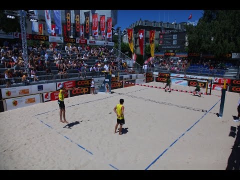 Chevallier/Krattiger (SUI) vs. Stadelmann/Sturzenegger (SUI) - Genéve - Men Coop Beachtour 2015