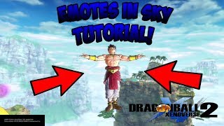 HOW TO DO EMOTES IN THE SKY GLITCH TUTORIAL!! DRAGON BALL XENOVERSE 2!!