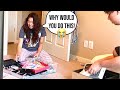 Destroying My Girlfriends ART SUPPLIES And Surprising Her With A New IPAD PRO EMOTIONAL