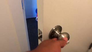 How to open a bathroom door