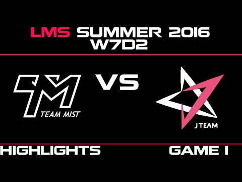 TM vs JT Game 1 Highlights LMS Summer 2016 W7D2 Team Mist vs Machi Esports   JT vs TM    LMS LOL