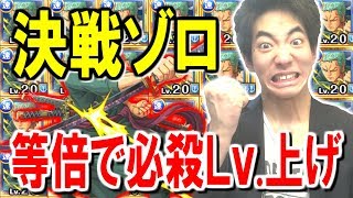 【トレクル】決戦ゾロ等倍チャレンジ！必殺技レベルMAXなるか！？