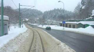 preview picture of video 'Liberec - Jablonec 9, riding tram track (Jízda potramvajové trati)'