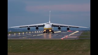 Mighty Antonov An-124  landing in East Midlands