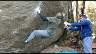 Video thumbnail of Plantufada, 7C (sit). Rocacorba