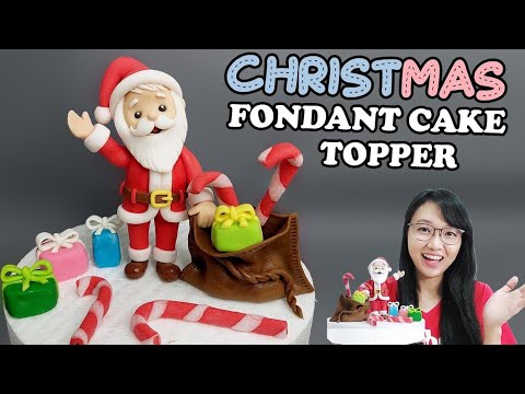 Christmas Cake Topper Tutorial | Santa Claus Cake Topper | Christmas Cake Toppers | Christmas cake