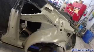 Replacing a quarter panel on a Subaru