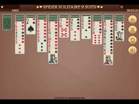 Spider Solitaire 2 suits - play Solitaire free game online!