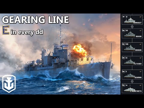 Tech Tree Showcase: American Destroyers (World of Warships)