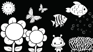 Baby Sensory Video - Black And White Baby Stimulation -high contrast  Newborn Sensory Stimulation #babyvideos gameplay video by shodge@vcoe.org, 68:08 duration