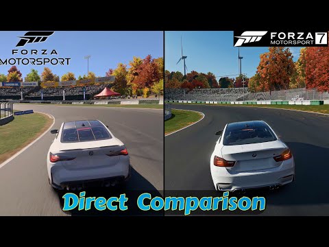 Forza Motorsport 2023 vs Forza Motorsport 7 of 2017 - Direct Comparison 4k Gameplay max graphics