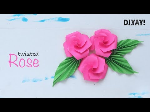 How to make : Twisted Rose | Paper Flowers | DIY Paper Rose