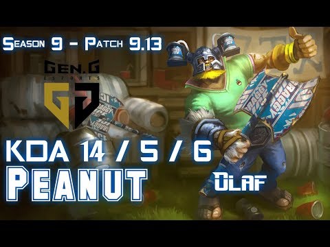 Gen Peanut OLAF vs SYLAS Jungle - Patch 9.13 KR Ranked
