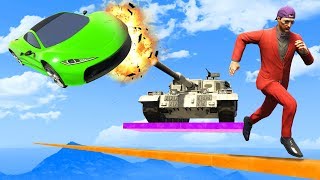 Can You OUTRUN THE TANK? - GTA 5 Funny Moments