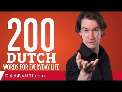 200 Dutch Words for Everyday Life - Basic Vocabulary #10