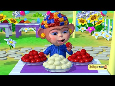 Bandar Mama Pahan Pajama | Hindi Rhyme | बन्दर मामा | 3d Rhyme | kiddiestv hindi