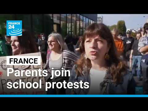 French parents join school protests to support and protect their children