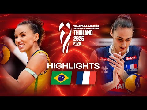 Brazil 🇧🇷 vs. France 🇫🇷 - Quarter Final | Highlights | Women's World Championships 2025