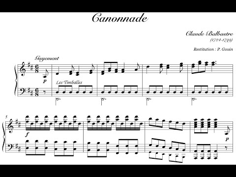 Claude Balbastre - Canonnade. {w/ score.}