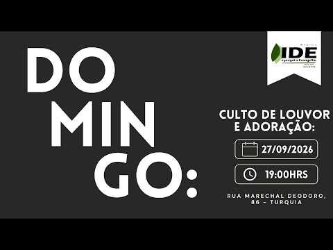 Culto Ao Vivo | Domingo | 27/09/2026