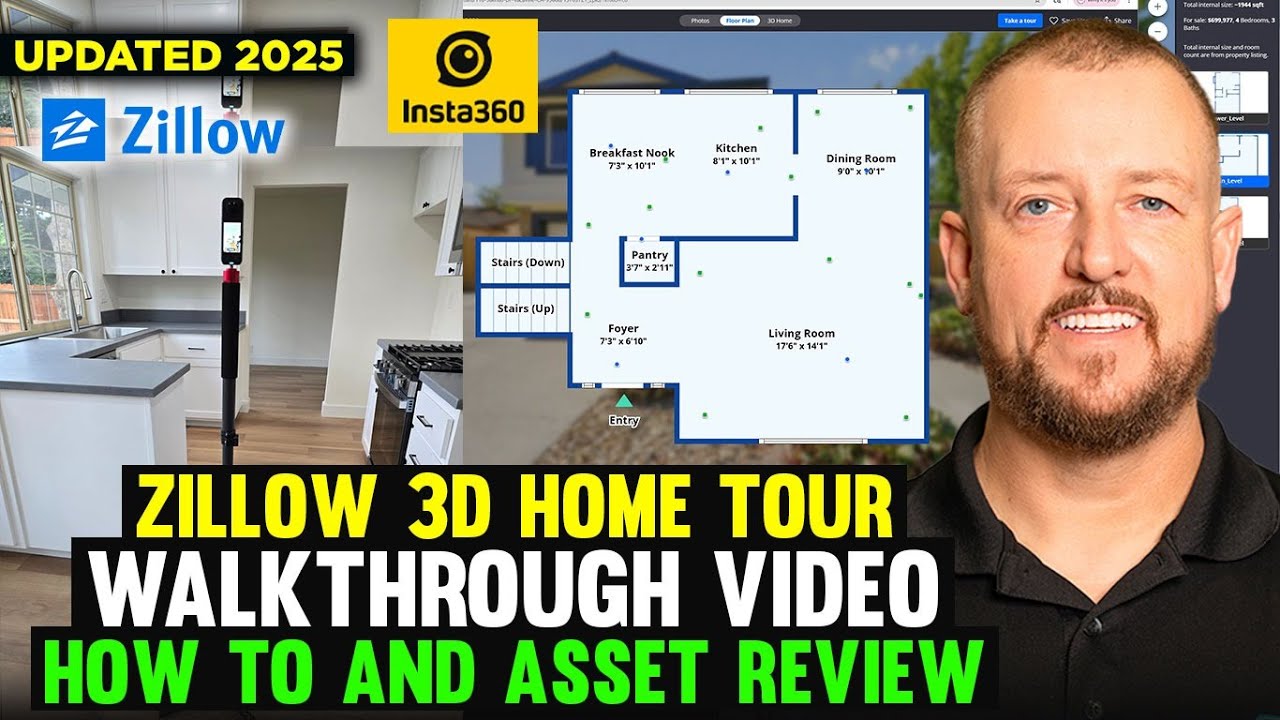 Zillow 3D Home Tour Walkthrough Video | 2025 Step-by-Step Tutorial with Insta360 X4
