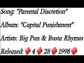 Big Pun - Parental Discretion Ft. Busta Rhymes (Lyrics)*EXPLICIT