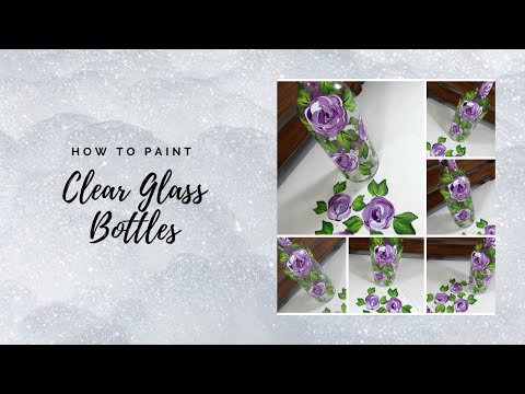 HOW TO PAINT CLEAR GLASS BOTTLES | How to Paint Glass | Bottle Art | Aressa1 | 2020