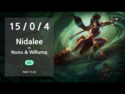 Nidalee Jungle vs Nunu & Willump - KR GrandMaster Patch 13.24