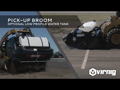 Pick-Up Broom Walkaround | Skid Steer Broom with Optional Water Tank and Gutter Brush
