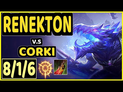 SCARFACE (RENEKTON) vs CORKI - 8/1/6 KDA MID CHALLENGER GAMEPLAY - EUW