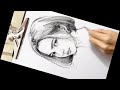 Quick Portrait Sketch How to Draw a Portrait of Girl - Drawing face pencil sketching tutorial