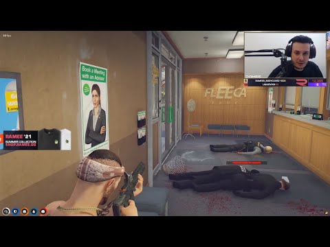 Cops Rush and down CG in the Fleeca Shootout - Ramee || GTA 5 RP NoPixel