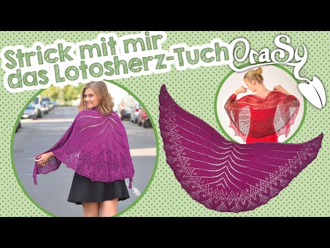 Strick mit mir ein halbrundes Lochmuster Tuch neuer CraSy Knitalong