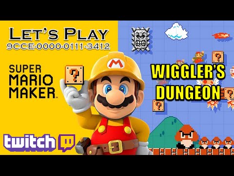 Wiggler's Dungeon - (Expert) - Let's Play Super Mario Maker | Wii U | Twitch Viewer Levels