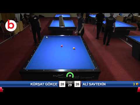 KÜRŞAT GÖKÇE & ALİ SAVTEKİN Bilardo Maçı - 2021 1.ETAP ERKEKLER-9.TUR