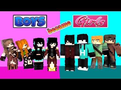 Switch Gender : Heeko, Lucian ang friends from Boys to Girls to Boys #minecraft #animation