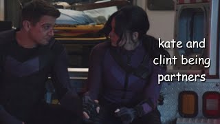 kate and clint being "partners" for almost 8 minutes straight