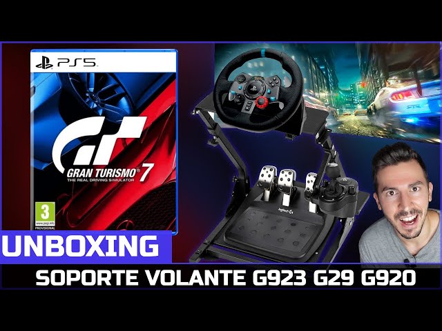 Vídeo relacionado con GTPLAYER Soporte de volante para G923 G29 G920 T300RST500RS Volante Gaming Force Feedback y palanca de cambios TH8A V1 - Fanatec Clubsport PS4 - Inclinable