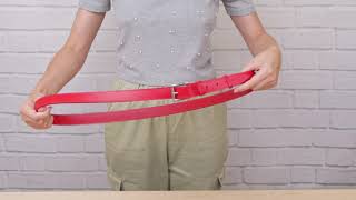 Шкіряний жіночий ремінь Grande Pelle 11375 червоний