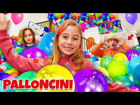 GIORGIA RIEMPIE CASA NOSTRA CON 10000 PALLONCINI E ORGANIZZA UNA FESTA DI NASCOSTO SALVO LO SCOPRE!