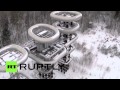 Drone Footage: Tesla Tower in Russian winter 