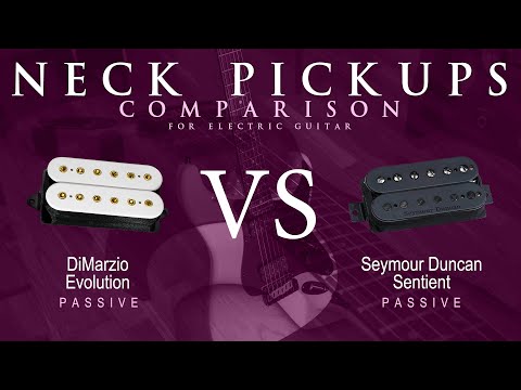 DiMarzio EVOLUTION vs Seymour Duncan SENTIENT - Passive Neck Guitar Pickup Comparison Tone Demo