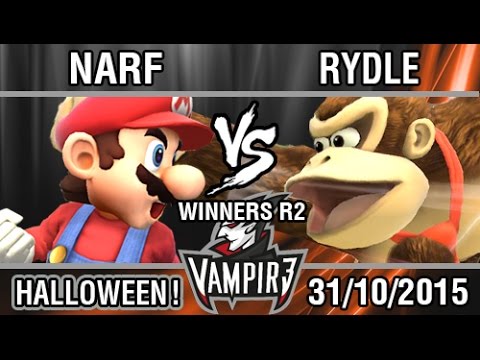 [Vampir3: Halloween Ed.] Narf (Mario) vs Rydle (Sheik, DK) SSB4 Winners R2