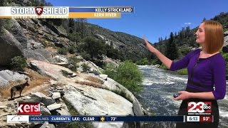 Triple digit heat means snow melt and high Kern River